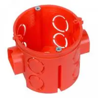 Коробка установочная углубленная 80-0510С безгалогенная (HF) 68х62 с саморезами (140шт/кор) - foto