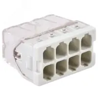 Клемма соединительная 8-контактная Elеctrodeel. Диапазон сечений 0,5-2,5 мм2. Номинальный ток/напряж - foto