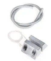 Извещатель охранный магнитоконтактный точечный, защитный металлический гофрорукав